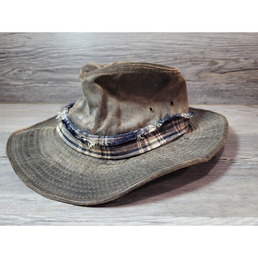 dorfman pacific hats for men XLARGE Brown Waterproof 3in rim shade fishing hunt